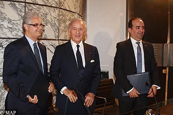 Nizar Baraka, Othman Benjelloun et Hicham Zanati Serghini a Casablanca