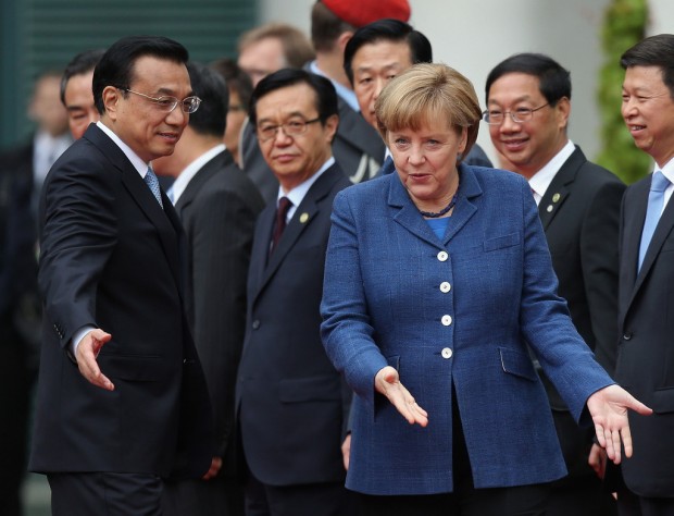 Chinese Prime Minister Li Keqiang With Hillary Germany