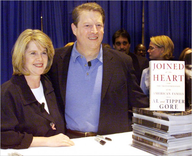 Al and Tipper Gore during a book promotion event in New York