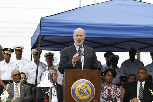 Pennsylvania Governor Tom Wolf speaks at a Memorial Service