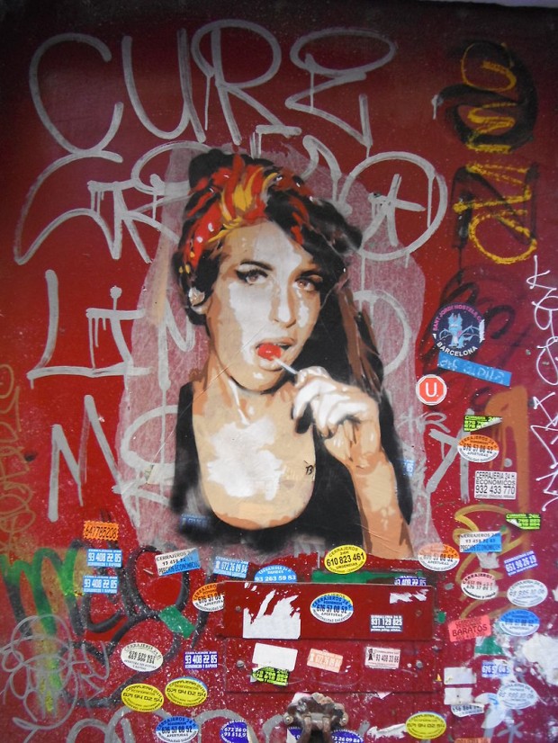 Amy Winehouse Mural in Barcelona