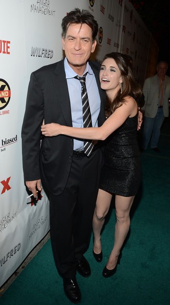 Actor Charlie Sheen and actress Daniela Bobadilla attend the FX Summer Comedies Party