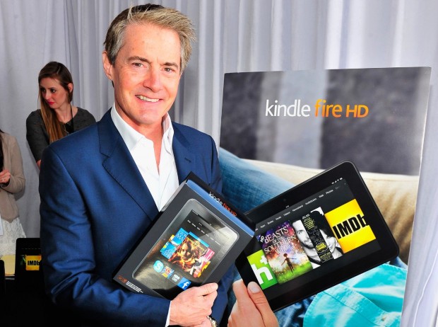 Kyle MacLachlan poses in the Kindle Fire HD and IMDb Green Room 