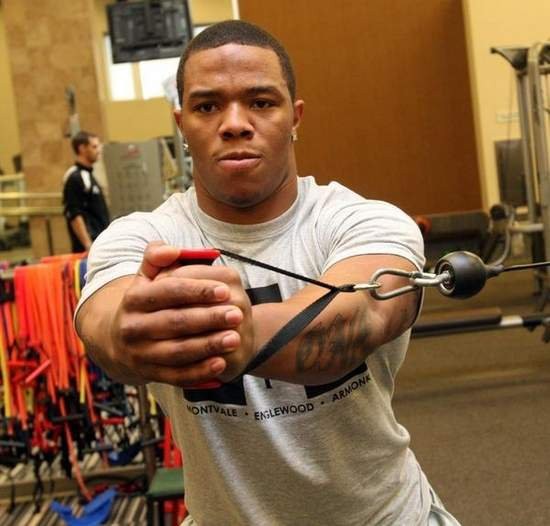 Ray Rice during his work out sessions