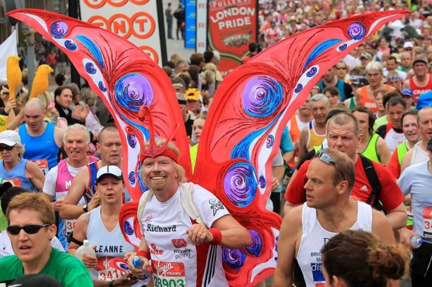 Richard Barson running in London Marathon