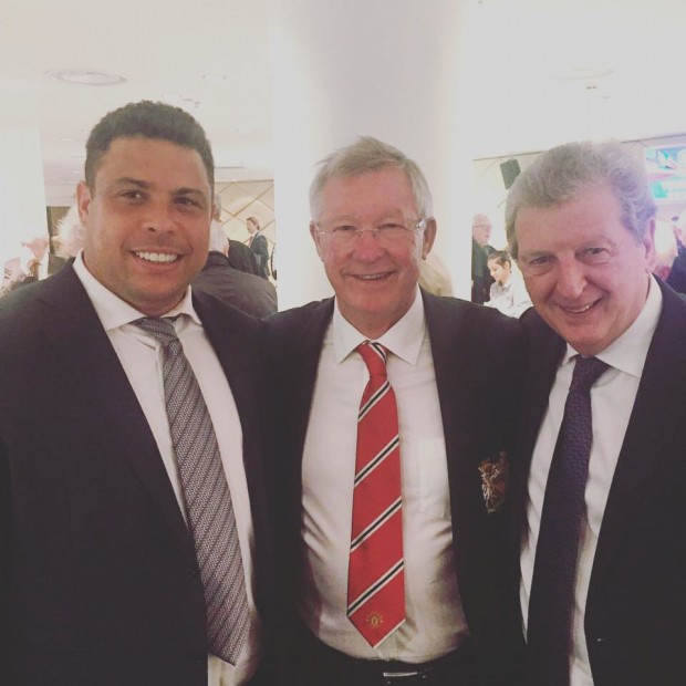 Ronaldo with Legends Sir Alex Ferguson and Roy Hodgson
