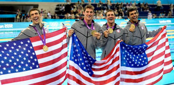 Ryan and other teammates at London Olympics 2012