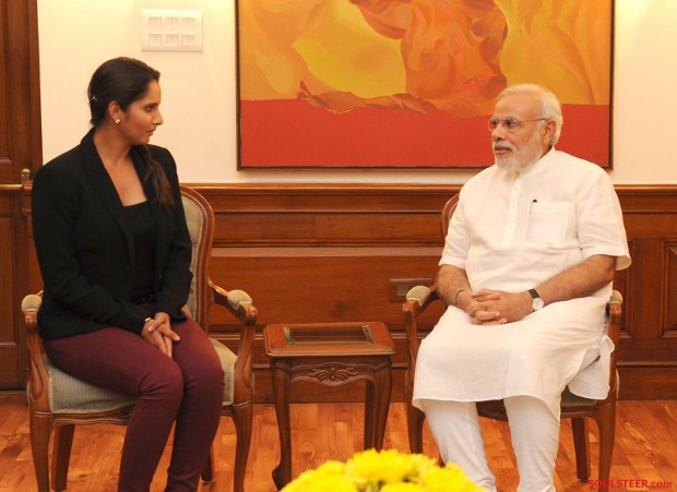 Sania Mirza meets Indian Prime Minister Narendra Modi