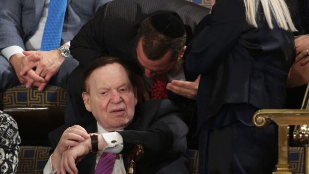 Rabbi Shmuley Boteach speaks to Sheldon Adelson