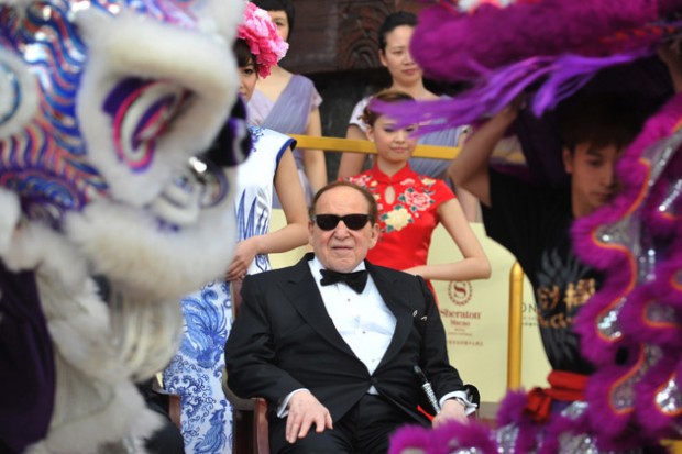 Sheldon Adelson at the April opening of a Macau Sands resort