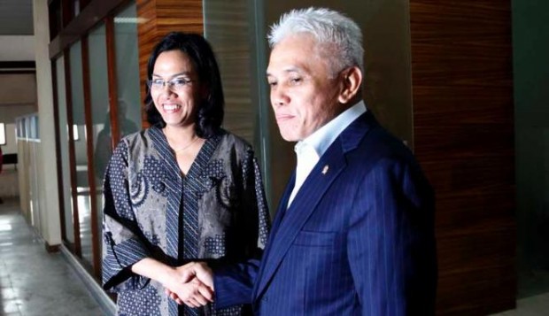 Sri Mulyani Indrawati With Hatta Rajasa 