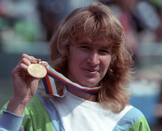 Steffi with her Olympic Medal