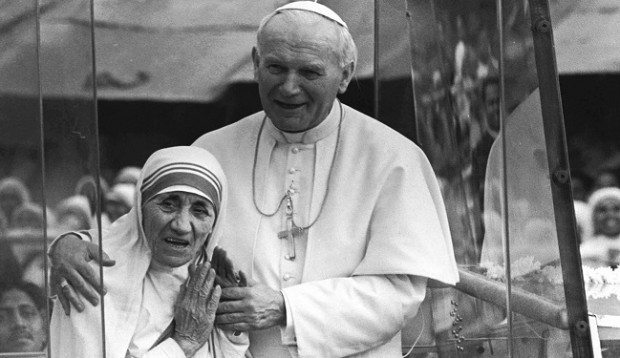 Pope John Paul II with Mother Teresa