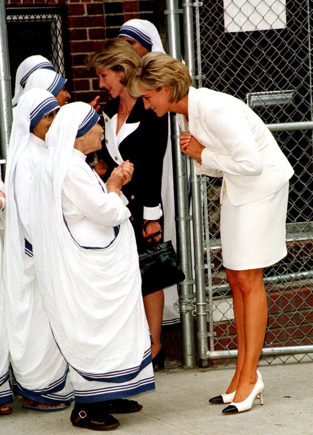 Princess of Wales Diana with Mother Teresa