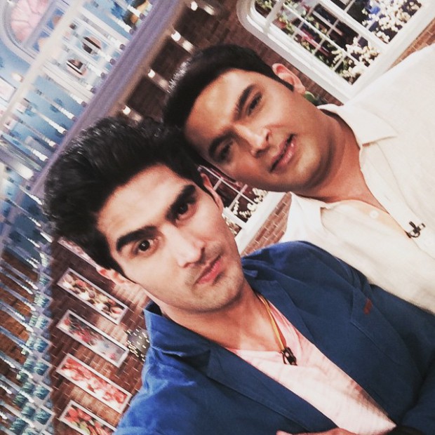 Vijender Singh on sets of Kapil Sharm's Show with Kapil