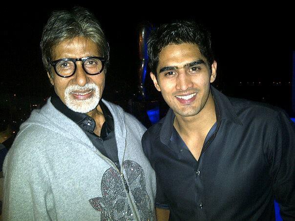 Vijender Singh with Indian Film legend Amitabh Bachchan