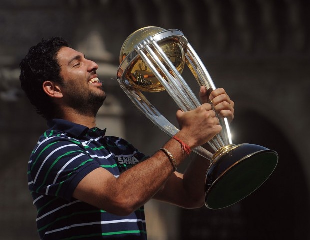 Yuvraj Singh With World Cup