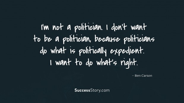 I m not a politician