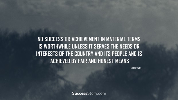 No success or achievement in material