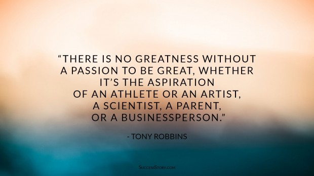 Tony Robbins quote about passion