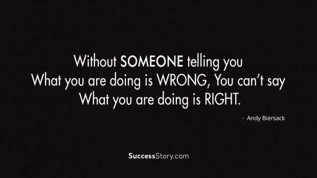 Without someone telling